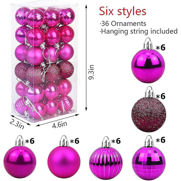 Bollprydnader, Okrossbara Råttor Trä Hängen Bröllopsråtta, Träråtta Bollprydnad Rose Red Christmas Ball style7