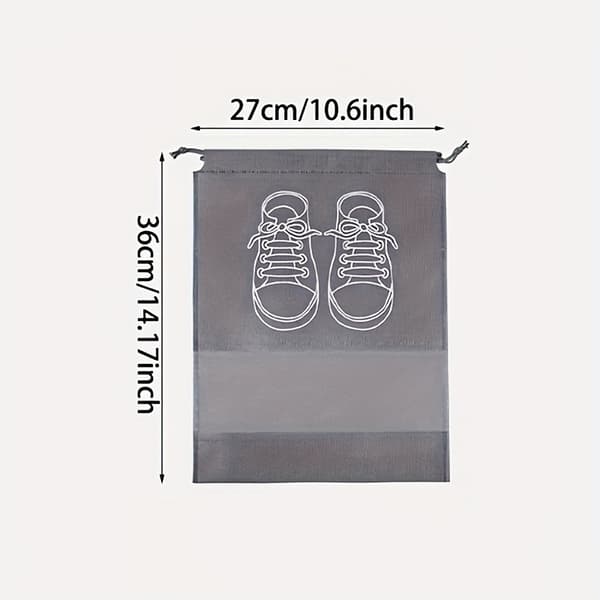 5-pack transparenta reseorganisationsväskor – enkel identifiering & platsbesparande 【Grå】