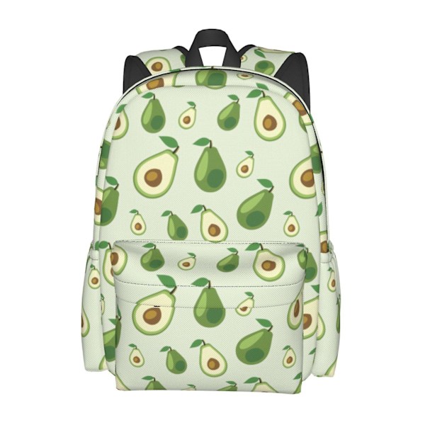 Söt Avocado-Mönstrad Ryggsäck, Stor Kapacitet Reseryggsäck, Laptop Ryggsäck, Vattentät Ryggsäck För Kvinnor Män