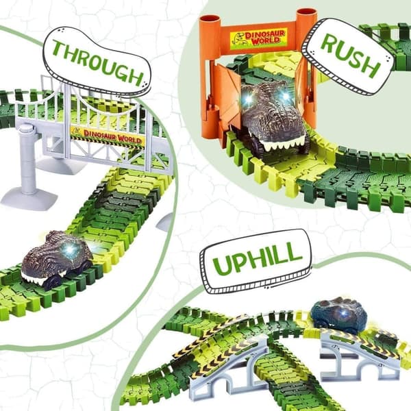 {YM}OBOSOE 185 osaa suuri autorata lapsille - DIY dinosaurusrata