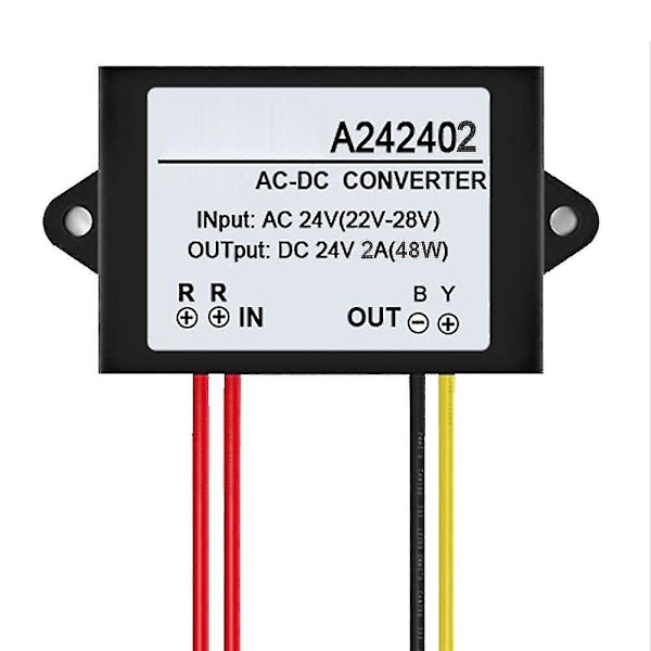 AC 24V til DC 24V 1/2/3A Mini Vandtæt Strømforsyningskonverter Adapter Modul Qinhai