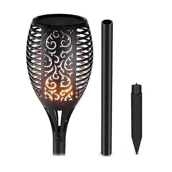 12 LED Solarlampa Utomhus med Flameffekt, IP65 Solar En 2pcs