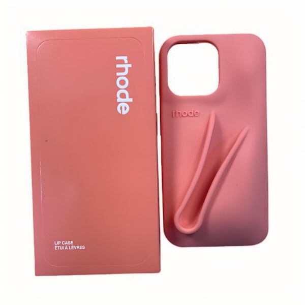 Rhode 2-i-1 Silikone Etui med Lipgloss Holder til iPhone i Peach Pit (9 Farver) peach pit peach pit iphone14Pro