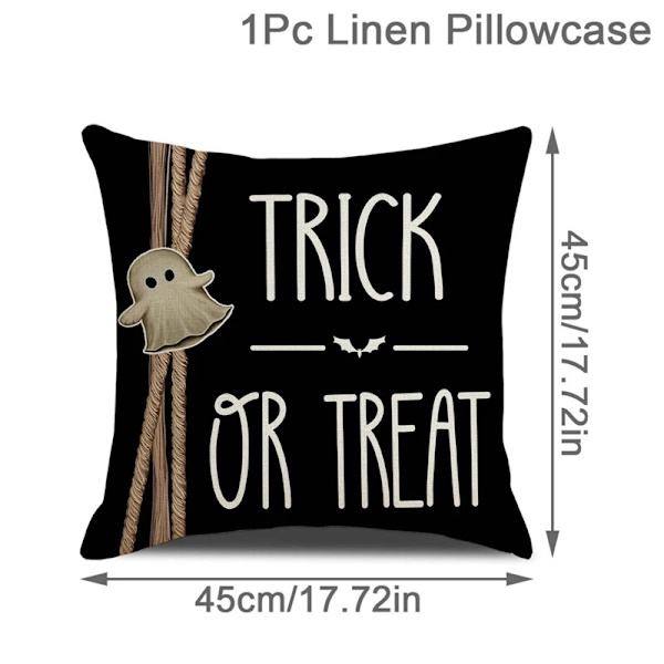 Halloween Putetrekk Happy Halloween Dekor Til Hjemmet Spøkelse Gresskar Edderkopp Putetrekk Horror Festutstyr Knask Eller Knep
