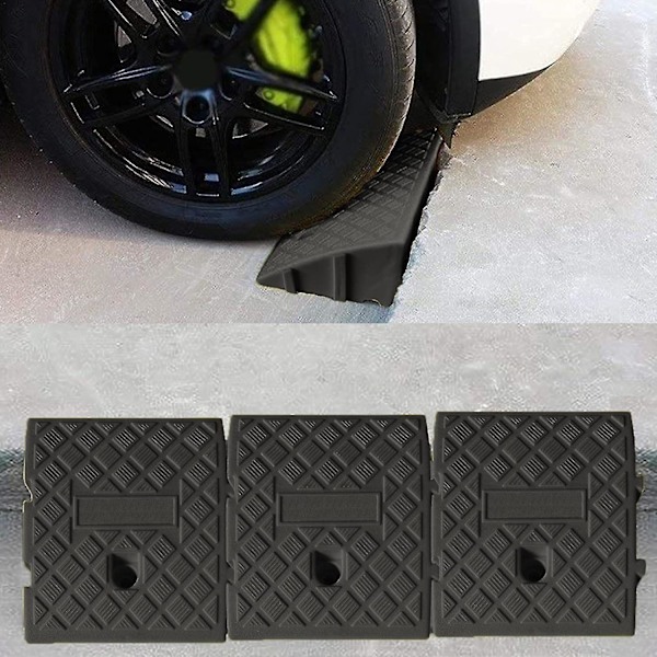 Auton reunakiskot, raskaat PVC-rampit ajotielle - reunakiskot matkailuautolle, kuorma-autolle, vajarampeille, lemmikeille, pyörätuolin kynnysramppi