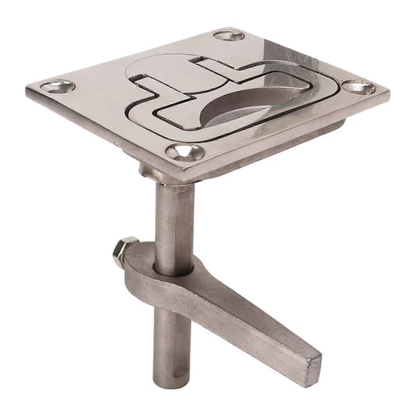 Båt Kamlås Flush Pull Gulvspenne Lukelås 316 Rustfritt Stål 67x79mm Løftehåndtak Låselås for Yachtskip