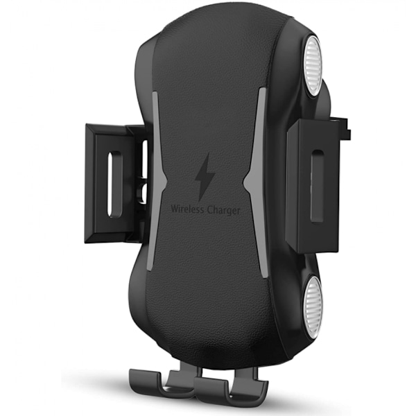 10W Trådløs Biloplader Holder | AC Ventil Mobilholder med Automatisk Sensor (Sort)