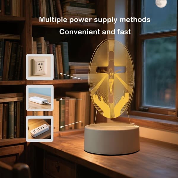 Statue Natlampe, Akrylmaterialepanel White