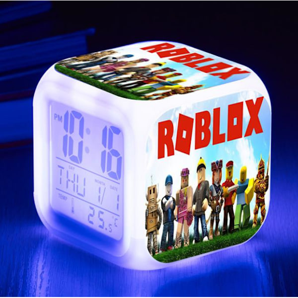 Roblox Väckarklocka med 7 Skiftande Färger - Anime Väckarklocka för Barn - Perfekt Gåva B