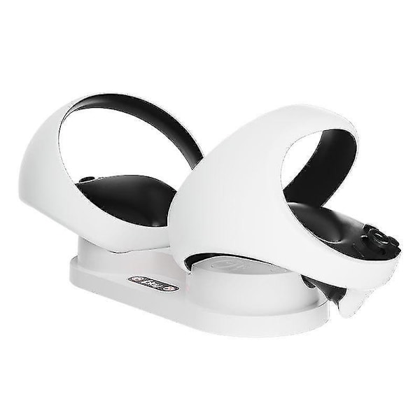 Kompatibel PS5 VR2 Spilkontroller med LED-lys opladningsstand - Bærbar Controller Dobbelt Oplader