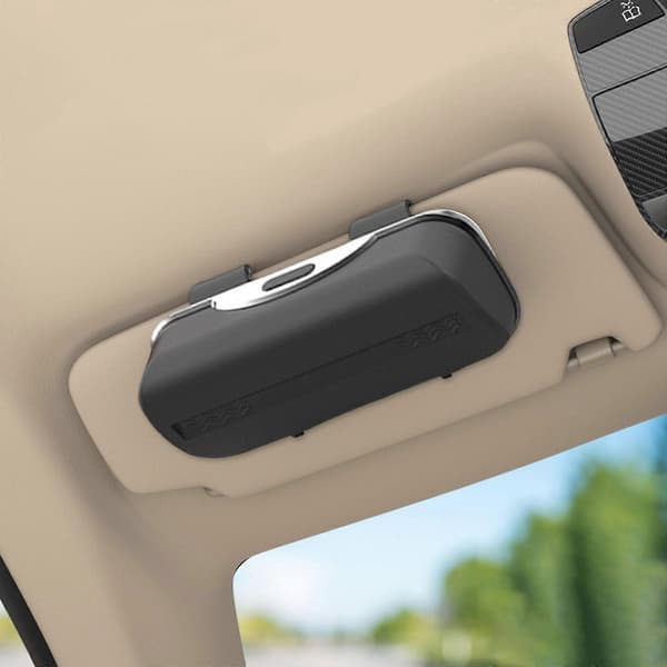 Solglasögonhållare för bilvisir Auto Glasögonfodral Universal Glasögonbehållare Gray