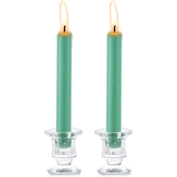 Set med 2 avsmalnande ljusstakar Ljusstakar av glas 2,3 tum höga Idealiska  för bröllop, present... 7a3b | Fyndiq
