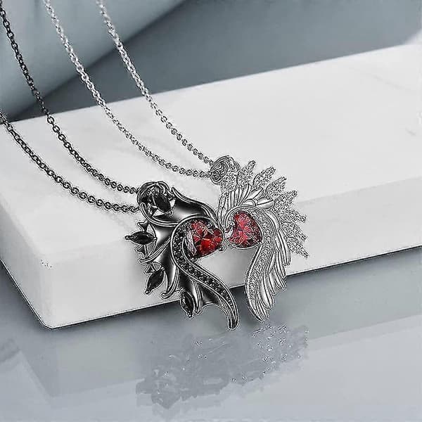 Halsband för par, Demon Halsband Set för par White