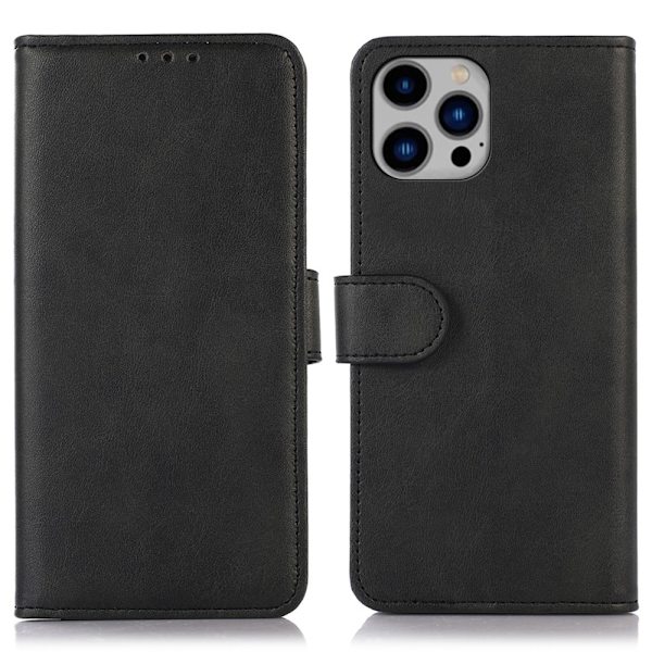 iPhone 16 Pro Cover Læder Sort 75