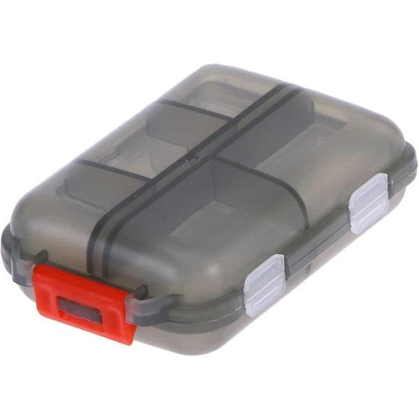 2st Bärbar Pill Box med fack Avtagbar plast Pill Box Oval Pill Box för campingresor