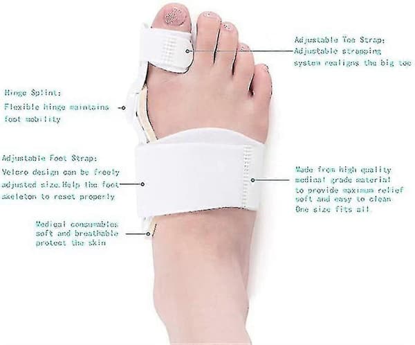 2 stk. Hallux Valgus Korrigerer for Kvinner Valgus Skinne Splintputer