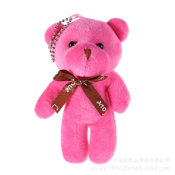10 Stycken Söta Mini Teddybjörn Plyschleksak Docka Hänge Mjuk Gosedjur Teddybjörn Nyckelring Födelsedag Julklappar