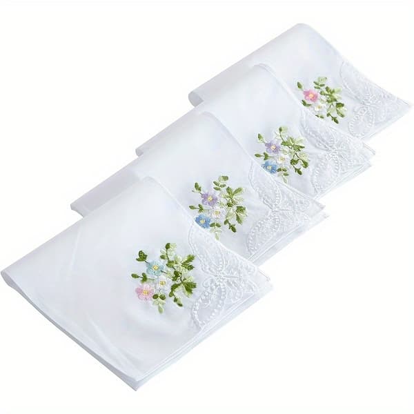 Broderad damhandduk spets set 8 st Style 8