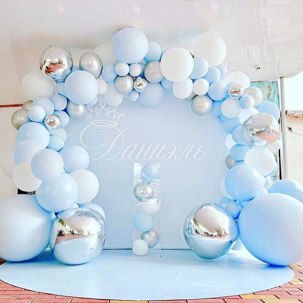 141 st ballonggirland kit Macaron ballongbåge, bröllopsdusch födelsedagsfesttillbehör