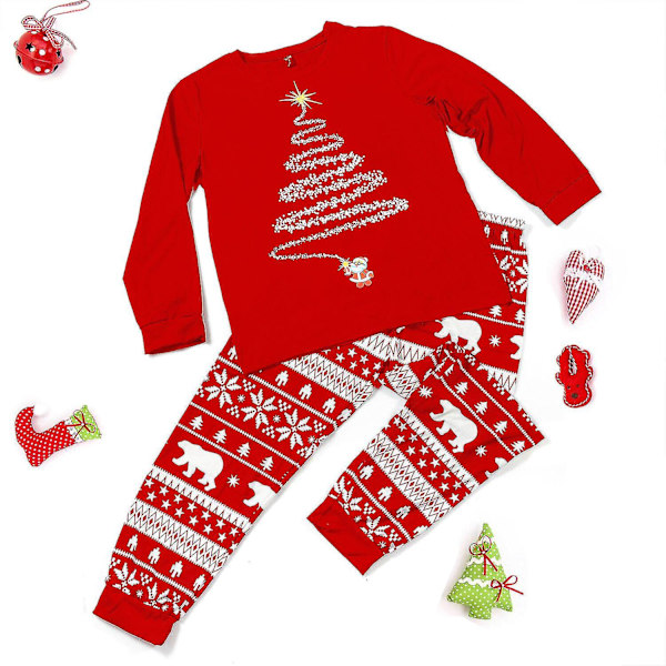 Julpyjamas Set Unisex Vuxen Barn Jul Familj Matchande Vardagliga Nattkläder Pjs Dad L