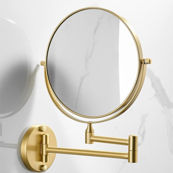 Sminkspegel Badrumsspegel Koppar och Guld 3 Förstoringsglas X Vikbar rakning