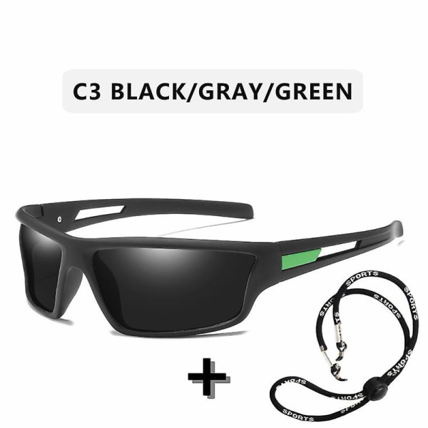 Polariserade solglasögon Körskydd för män Utomhussport för män Lyxigt märke Designer Oculos Eyewear Uv400 A3