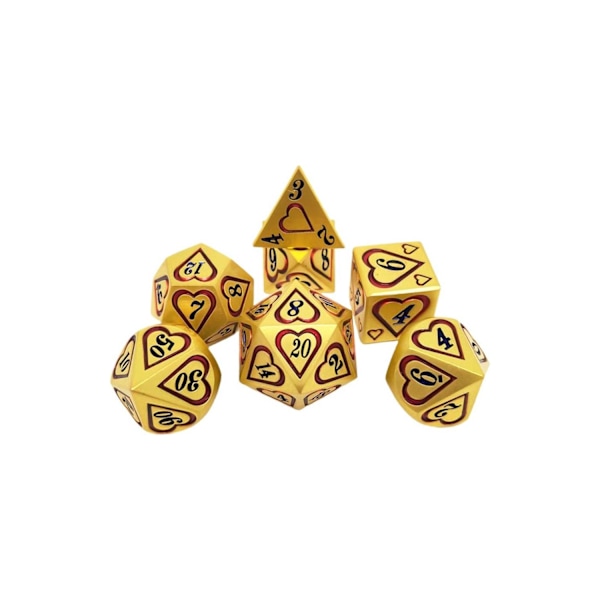CasinoBoardGameMaterialsFör7ZinklegeringFlerSidigaTärningsset6Stil6