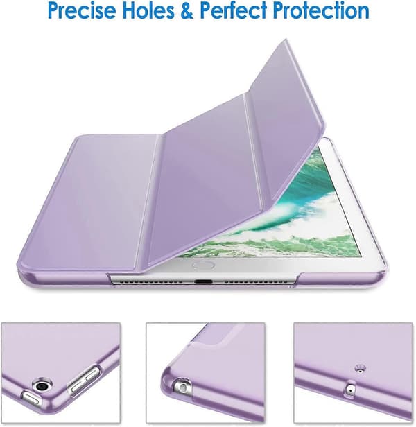Etui til iPad (9,7 tommer, 2018/2017 model, 6./5. generation), Smart Cover Auto Vågn/Sov Light Purple