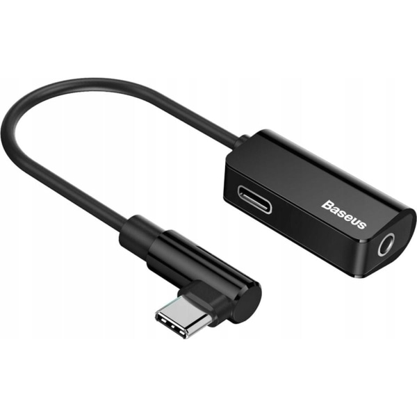 USB -adapter USBC-uttag 3,5 mm + USBC Svart, JL1547