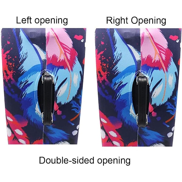 Elastiskt resväskeskydd Resväskeskydd för bagageutrymme Lämpligt för 19''-32'' resväskeskydd Fjäder Feather L