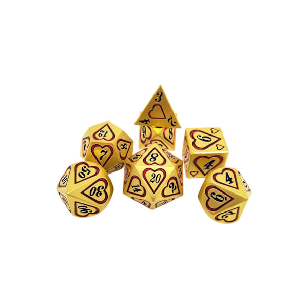 CasinoBoardGameMaterialsFör7ZinklegeringFlerSidigaTärningsset6Stil6