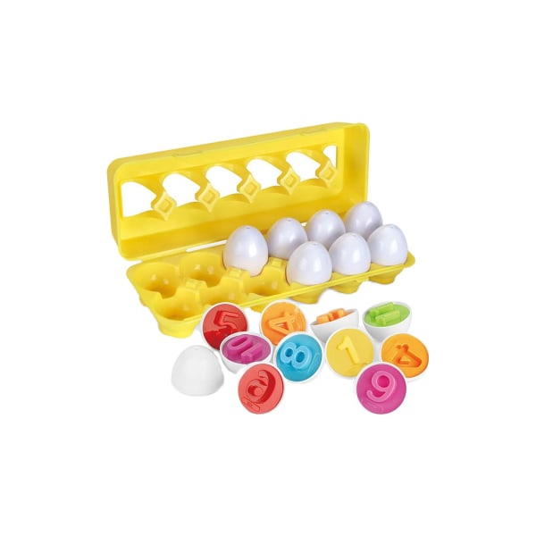 Matchande äggleksaker för småbarn Färgglada former Matchande äggsetStyle3