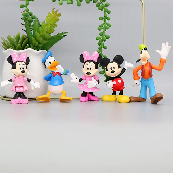 5 st Disney Musse Pigg Figur Musse Pigg Mimmi Kalle Anka Kajsa
