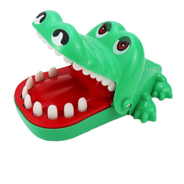 Kreativ liten storlek krokodil mun tandläkare bit finger spel Funny Gags Leksaker med nyckelring Barn