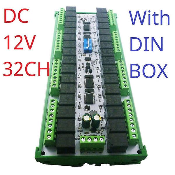 DC 24V 20A Lätt att installera DIN-skena Box DIP-switch Inställningsparametrar