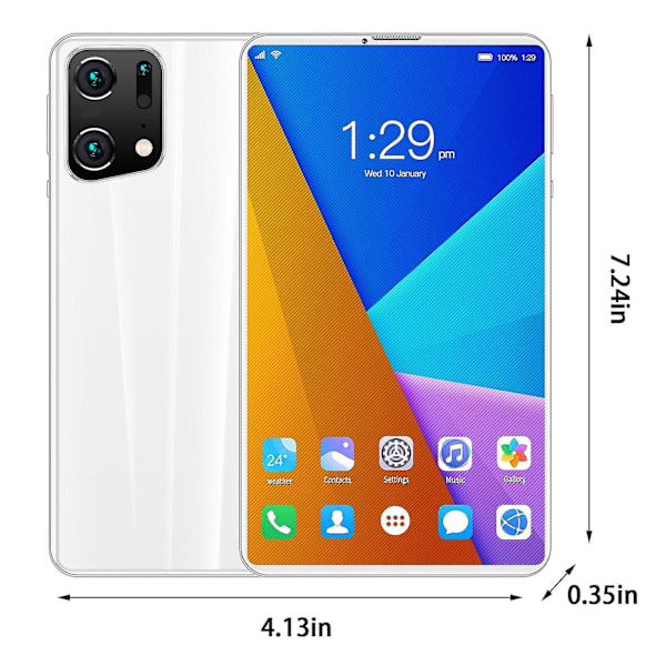 Surfplatta 7,1-tums Tablet Dator Android 16GB 8-kärnig Android 13 5G Nätverk Wifi Dual Sim-kort