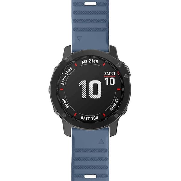 Til Garmin Fenix 6X 26mm silikonerem Cyan