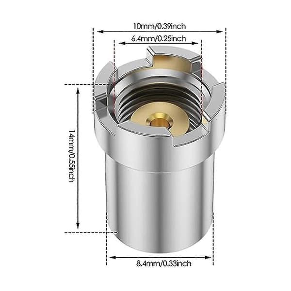 Stik 510 Adapter, Magnetisk Adapter Gevind Adapter Kit (16 stk.) - Yvan Silver