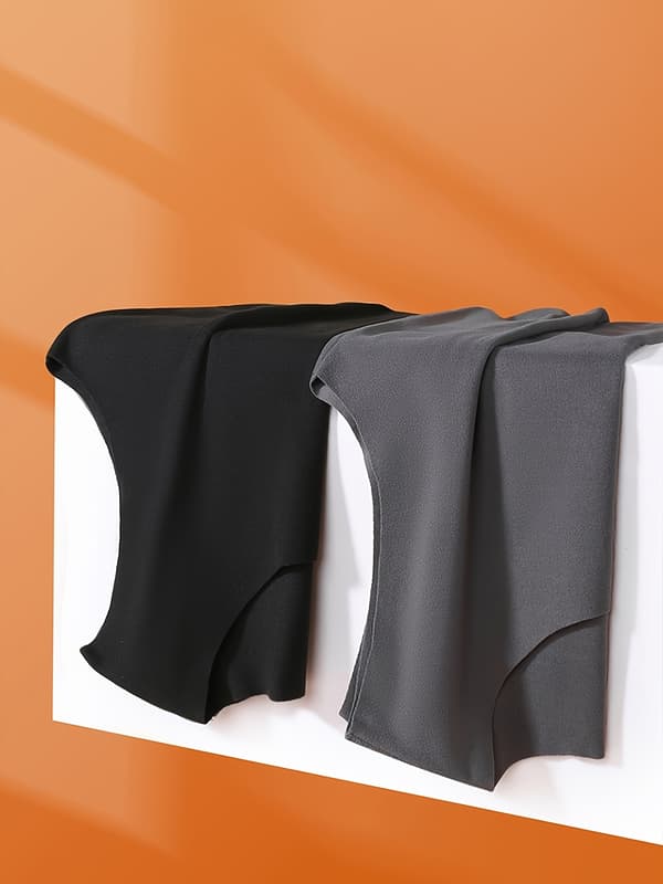 3 stk. termovest til mænd, sømløs basislagstop til efterår/vintervarme og slankende undertøj 3 Dark Gray XL