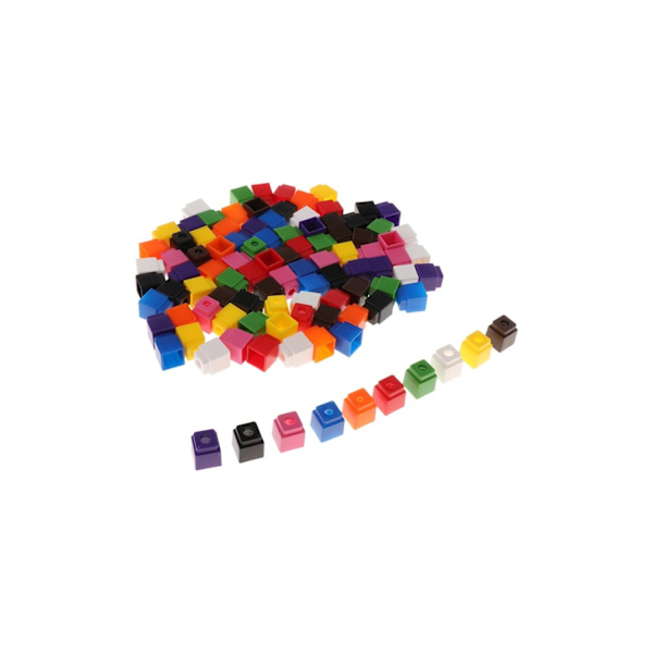 200XEARLYEducationMultilänkRäknekuberSnäppblockManipulativ4Färg Colourful