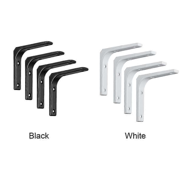 {YM}4pcs Steel Heavy Duty Shelf Bracket DIY Durable Hardware Wall Bracket L-Shaped White White White 200x150mm