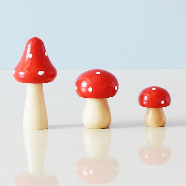 9 stk. Miniaturfigurer af svampe, mini træsvampe, tilbehør til eventyrhaver, blomsterpotter, mikrolandskabsdekoration