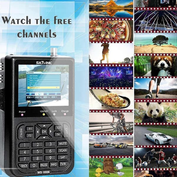 Satlink Ws6906 3.5in Lcd Display Data Digital Satellitsignal Finder Meter kit
