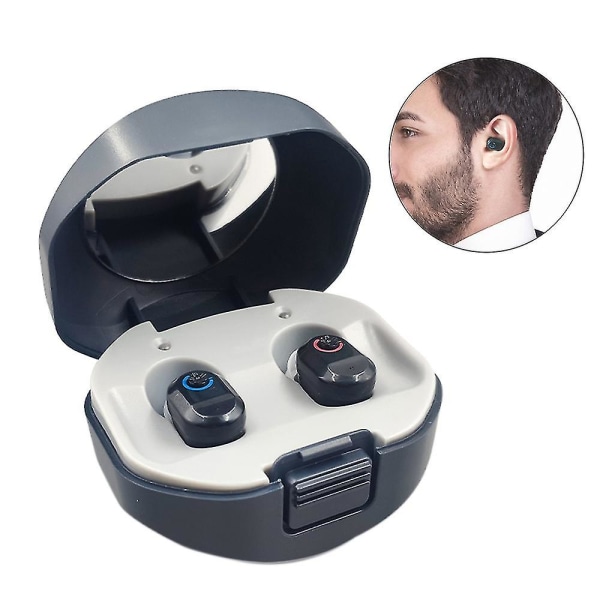 Digitala hörapparater Laddningsbar digital hörapparat med case Audifonos hörapparat Hörselförstärkare för äldre Black