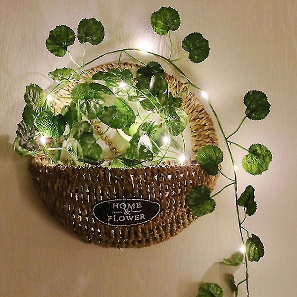 2m 20 Led Fairy Rattan Lampe Begonia Blad Lyslenke Garland For Bryllupsfest