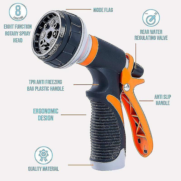 En Hoses Ing Bilvaskepistol Automatisk Teleskoprør 50FT American Standard