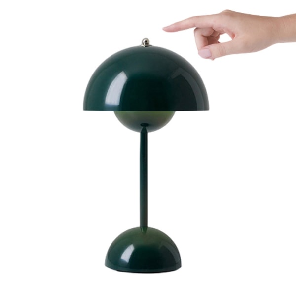 Pod lampa LED bordslampa kreativ svamp lampa sovrum säng dekoration USB nattlampa Dark Green