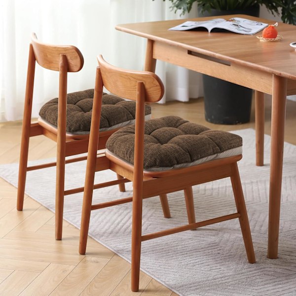 Halkfria sittdynor för matstolar Set om 4, 46*43*9cm sittdyna med spår