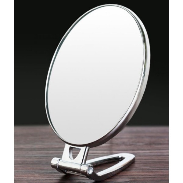 Idealisk elegant retro skrivbordssminkspegel dubbelsidigt handtag personlig spegel enkel bärbar hopfällbar väggspegel | bad spegel