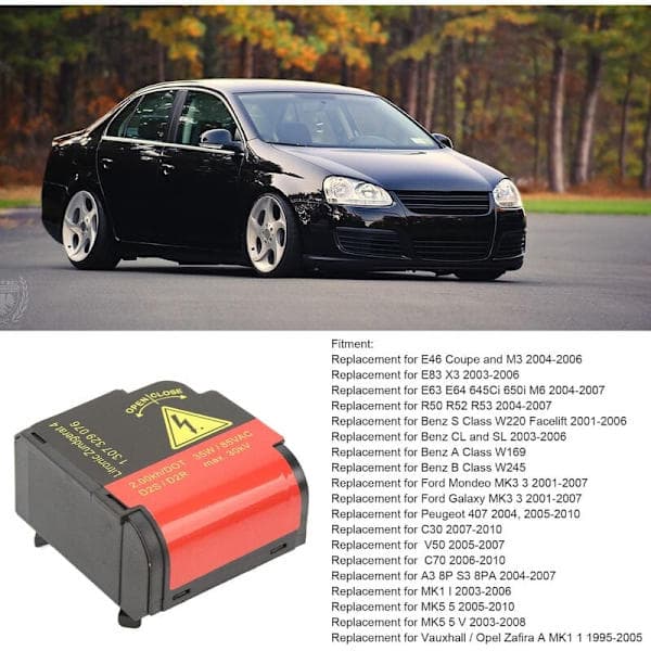 {YM}Xenon HID Headlight Ignition Ballast 1307329076, Headlight Replacement, Socket for Benz W169 W245